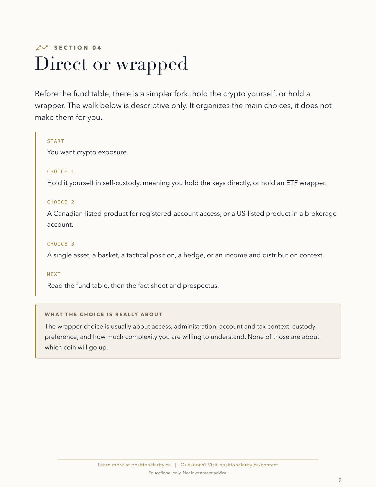 Direct or wrapped decision flow